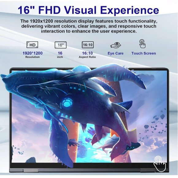 Brand New 16” Laptop · Touchscreen · 16GB/640GB · 2-in-1 Convertible - Picture 2 of 10